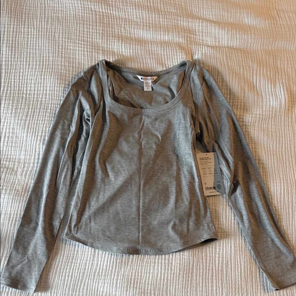 Athletes Signature Rib Square Neck Top